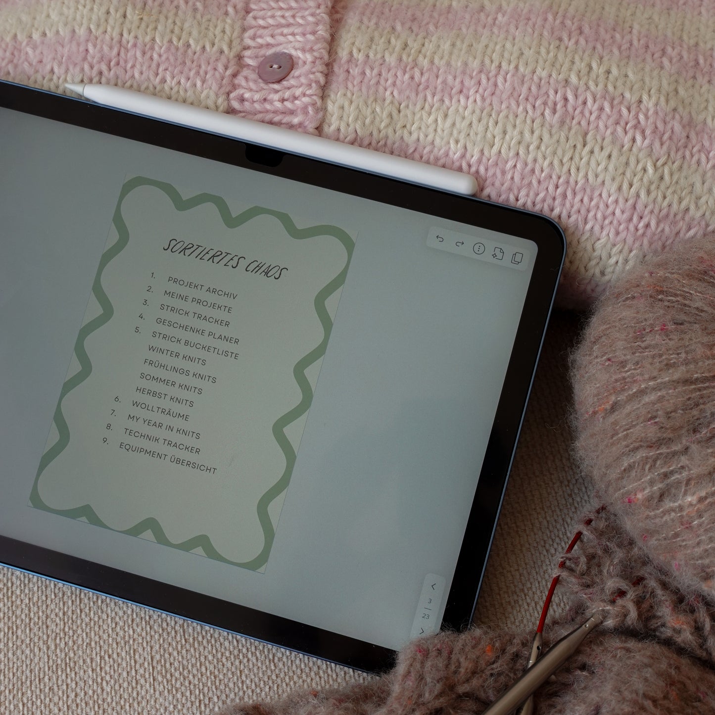 knit notes Strickplaner | digitales Produkt